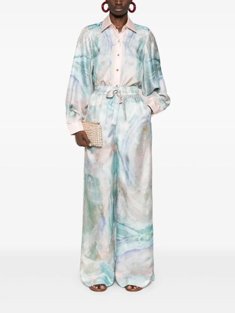 ZIMMERMANN The Illuminate wide-leg trousers - Blue