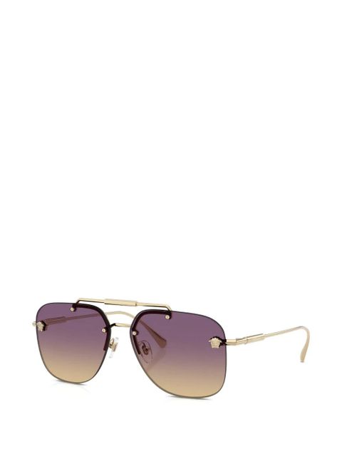 Versace Eyewear medusa browline sunglasses - Gold - zdjęcie produktu nr 2