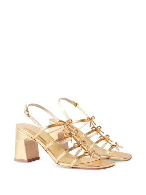 Claudie Pierlot bow-embellishment sandals - Gold - zdjęcie produktu nr 2