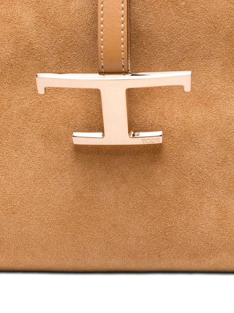 Tod's Timeless suede T-buckle shoulder bag - Brown