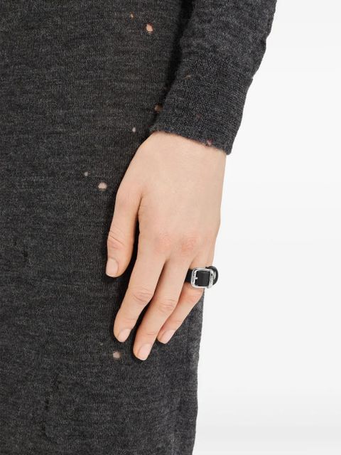 MM6 Maison Margiela leather buckle ring - Black - zdjęcie produktu nr 2