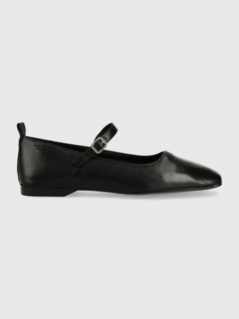 Vagabond Shoemakers baleriny skórzane DELIA kolor czarny - zdjęcie produktu nr 1