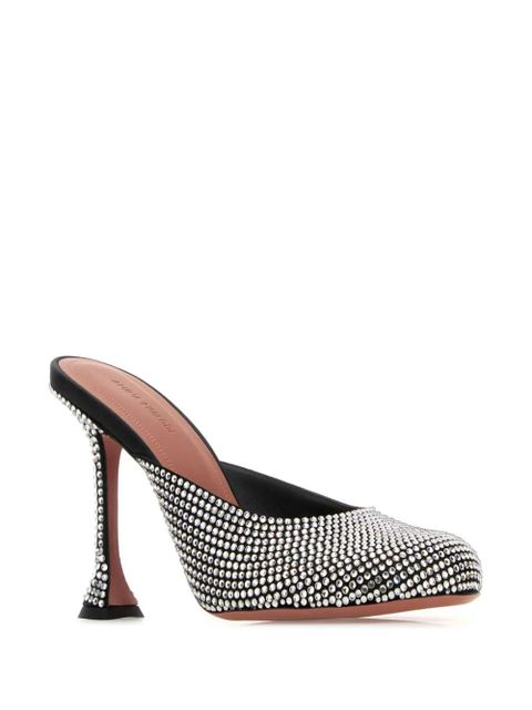 Amina Muaddi 95mm Iris mules - Black - zdjęcie produktu nr 2