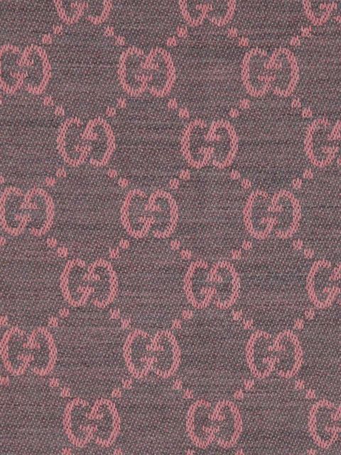 Gucci GG jacquard wool scarf - Pink