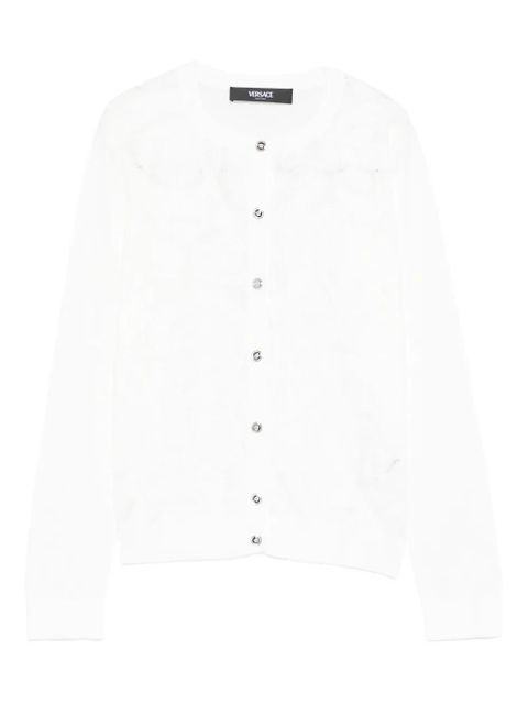 Versace Baroque-pattern lace cardigan - White - zdjęcie produktu nr 1