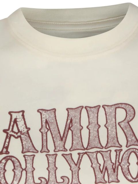 AMIRI Hollywood-print T-shirt - Neutrals