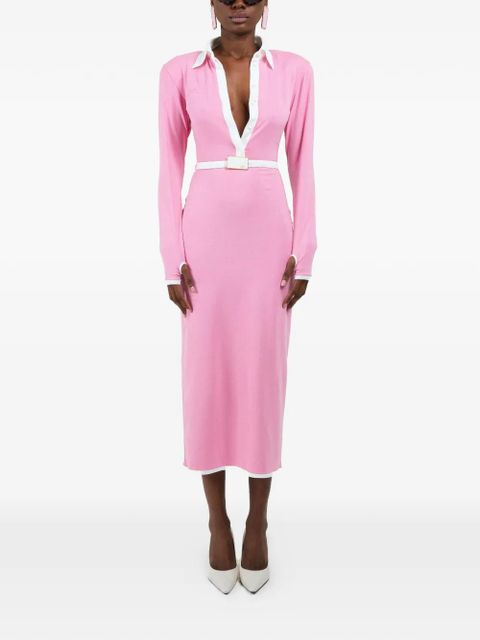 Rowen Rose long-sleeves maxi polo dress - Pink - zdjęcie produktu nr 1