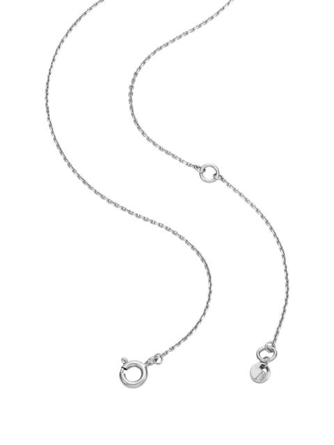 Michael Kors logo-pendant round necklace - Silver