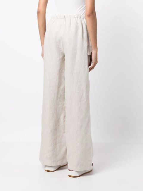 Reformation Ethan linen wide-leg trousers - Neutrals