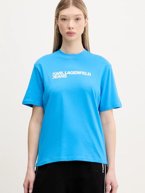 Karl Lagerfeld Jeans t-shirt bawełniany damski kolor niebieski A1W17005 - zdjęcie produktu nr 1