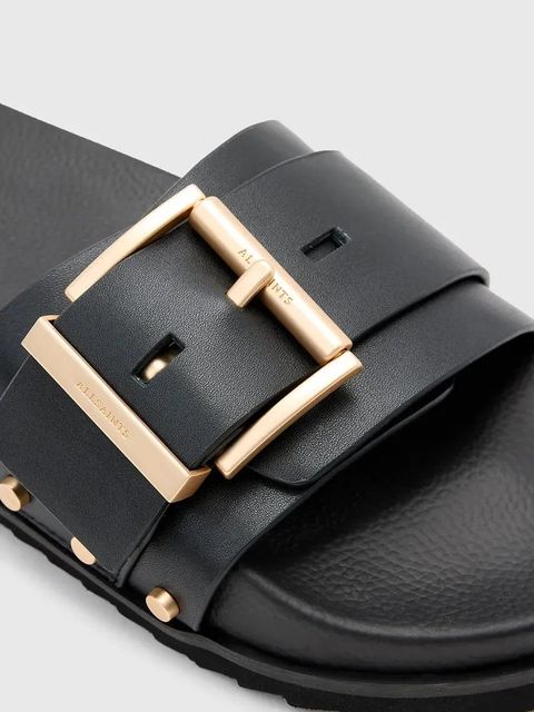 AllSaints klapki Ellie Stud Slider damskie kolor czarny W038FC