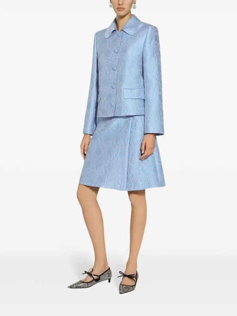 Dolce & Gabbana DNA jacquard buttoned jacket - Blue