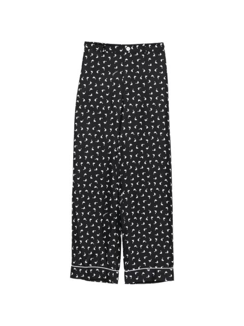 Moschino printed straight trousers - Black - zdjęcie produktu nr 1