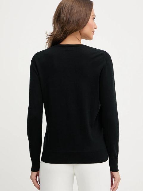 Polo Ralph Lauren sweter bawełniany damski kolor czarny lekki 211972105 - zdjęcie produktu nr 2