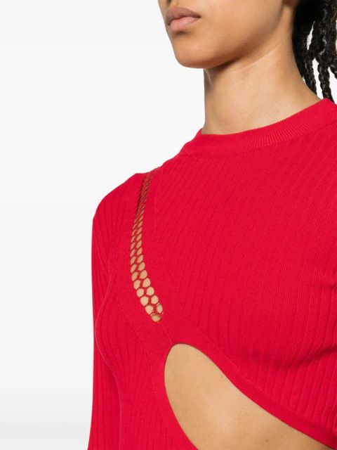 The Attico cut-out mini dress - Red