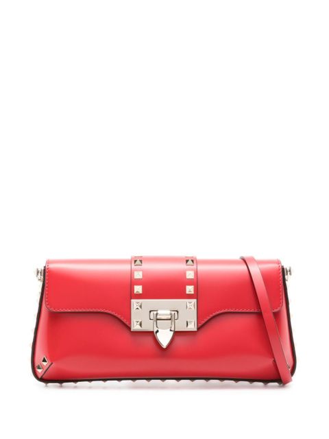 Valentino Garavani Rockstud leather shoulder bag - Red - zdjęcie produktu nr 1