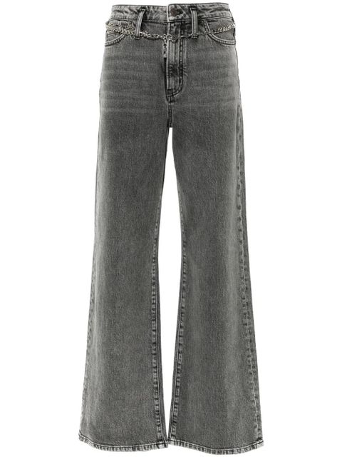 Maje chain-belt wide-leg jeans - Grey - zdjęcie produktu nr 1