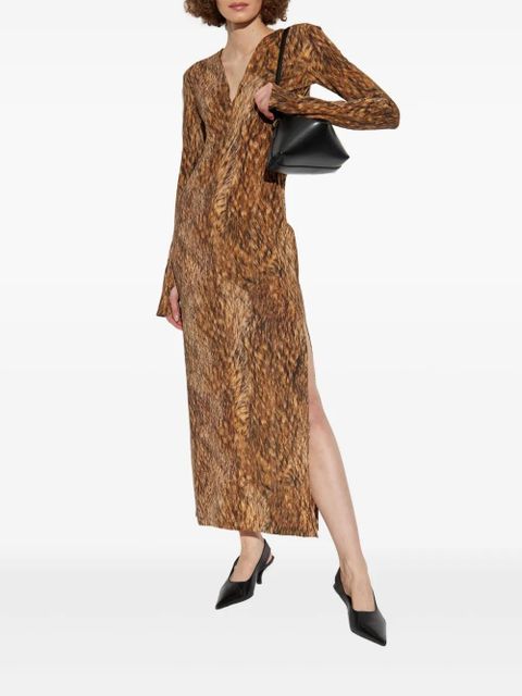 MM6 Maison Margiela long-sleeve dress - Brown