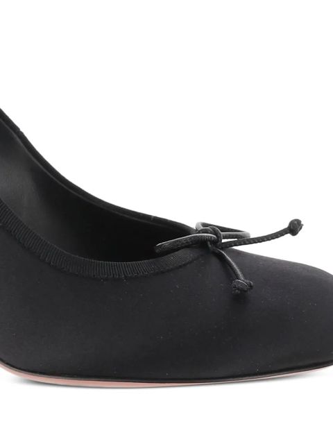 Amina Muaddi 95mm Lila bow-detail pumps - Black