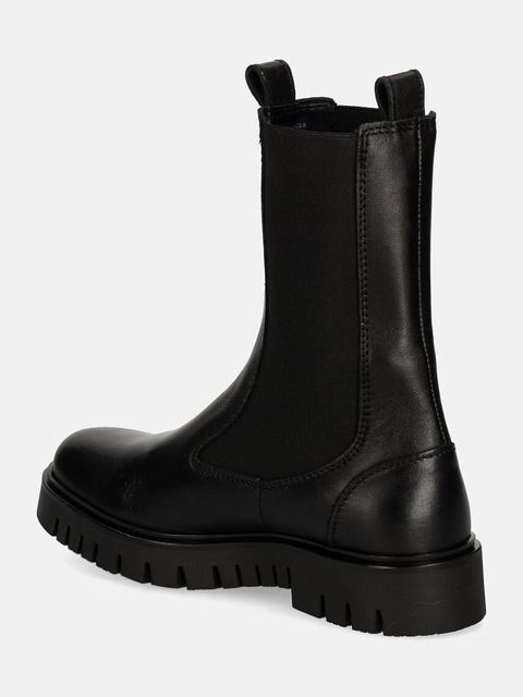 Tommy Jeans sztyblety skórzane TJW LONG CHELSEA BOOT