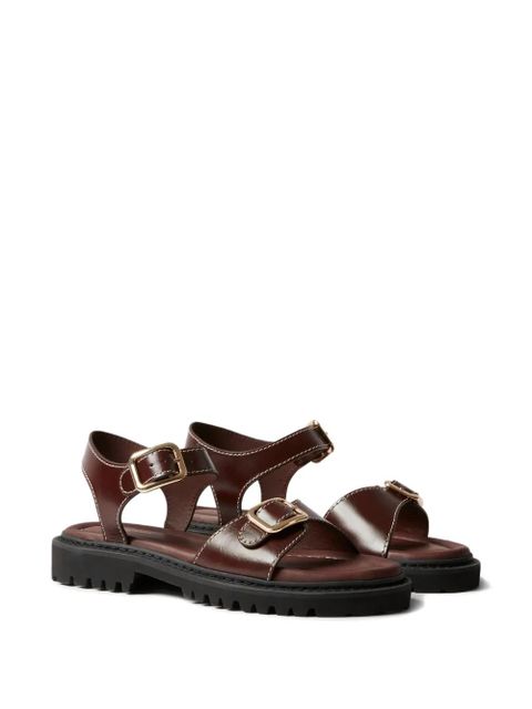 Claudie Pierlot leather buckle sandals - Brown - zdjęcie produktu nr 2