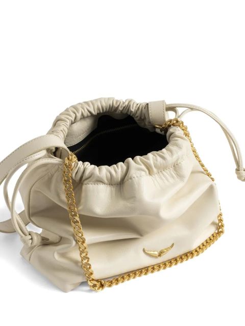 Zadig&Voltaire chain-embellished drawstring bag - Neutrals