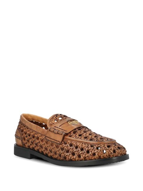 Miu Miu woven leather loafers - Brown - zdjęcie produktu nr 2