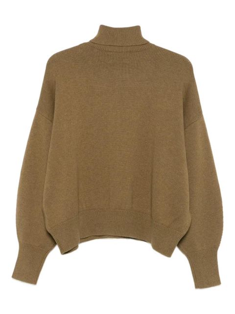 MARANT ÉTOILE turtleneck balloon-sleeve sweater - Green - zdjęcie produktu nr 2