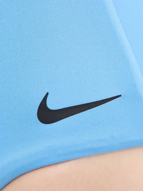 Nike jednoczęściowy strój kąpielowy kolor niebieski lekko usztywniona miseczka NESSF232