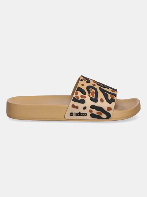 Melissa klapki MELISSA ANIMAL PRINT SLIDE AD damskie kolor brązowy M 36097.BG892