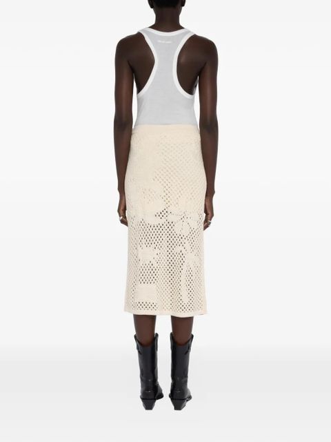 Zadig&Voltaire open-knit midi skirt - Neutrals
