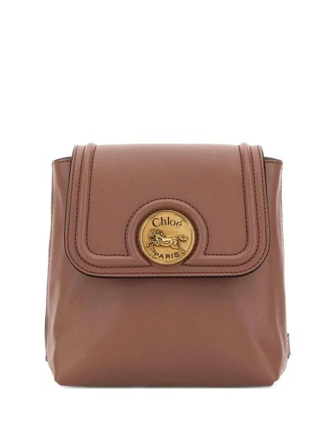 Chloé mini Horse Medal leather backpack - Brown - zdjęcie produktu nr 1