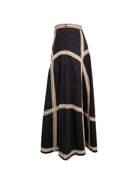 Ulla Johnson Norah A-line trim midi skirt - Black