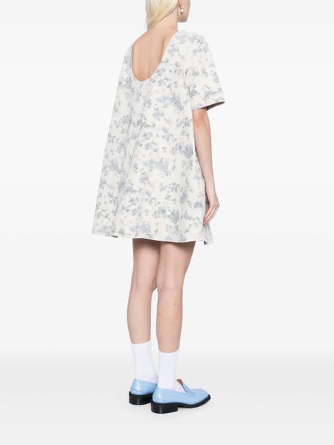 GANNI floral-print denim dress - Neutrals - zdjęcie produktu nr 2
