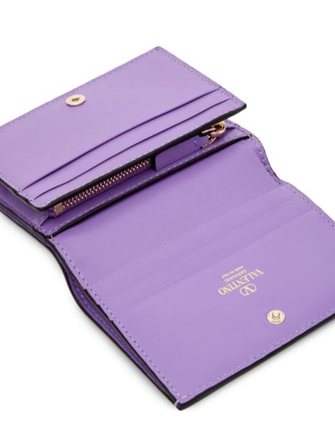 Valentino Garavani VLogo Walk small nappa wallet - Purple