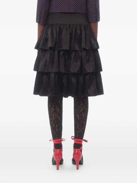 Valentino Garavani ruffled midi skirt - Black