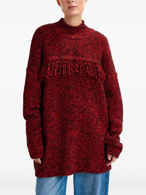 Essentiel Antwerp Inna fringe sweater - Red
