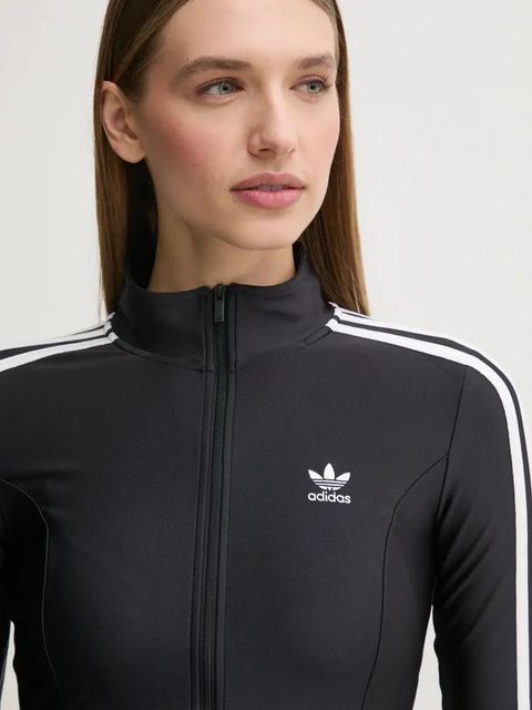 adidas Originals bluza 3S SLIM TT damska kolor czarny wzorzysta JD5025