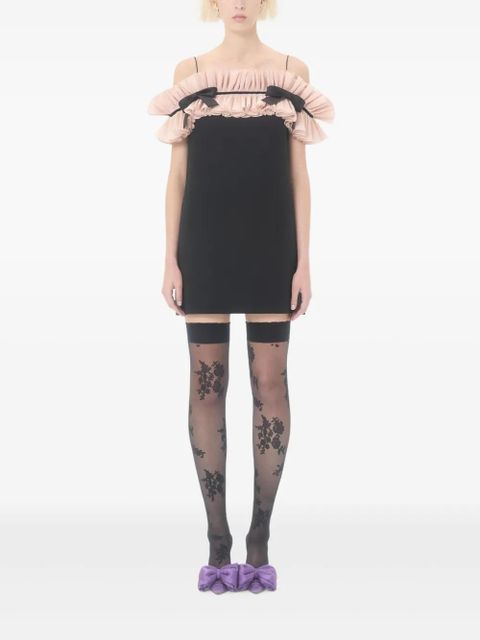 Valentino Garavani Crepe Couture pleated bow mini dress - Black - zdjęcie produktu nr 2