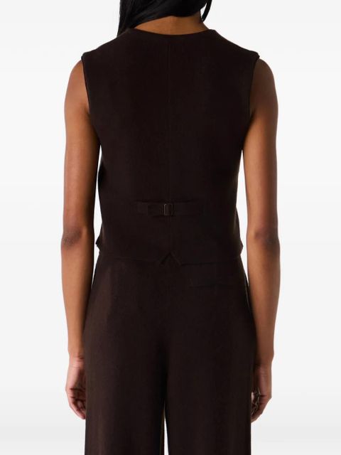 Guest In Residence buttoned vest - Brown - zdjęcie produktu nr 2