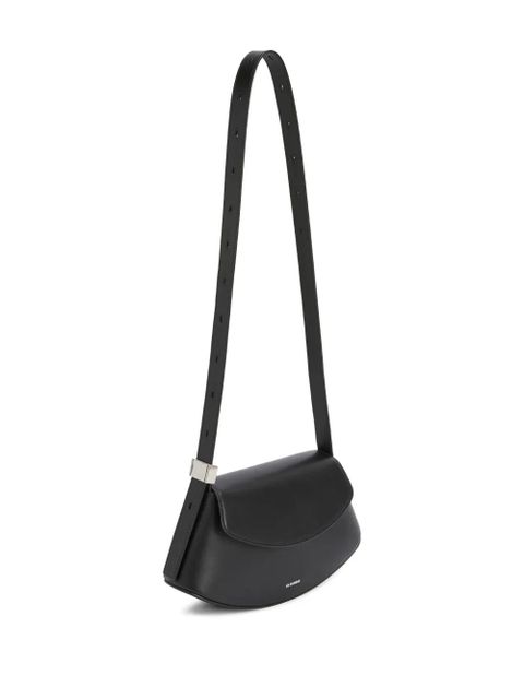 Jil Sander small Eldorado leather shoulder bag - Black