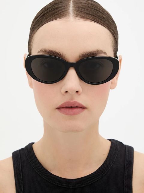 Saint Laurent okulary przeciwsłoneczne damskie kolor czarny SL M154