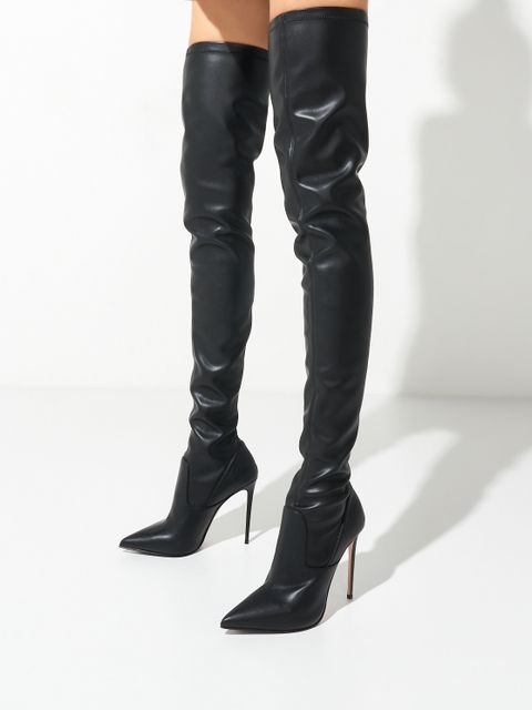 LE SILLA - Czarne kozaki na szpilce Eva