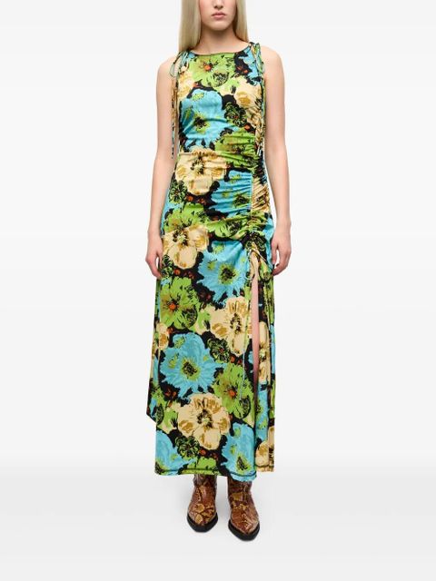 GANNI floral-print dress - Green - zdjęcie produktu nr 2