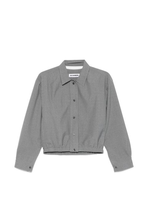 Jil Sander pointed-collar bomber jacket - Grey - zdjęcie produktu nr 1