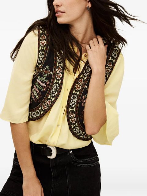 Ba&Sh Barna pleated blouse - Yellow