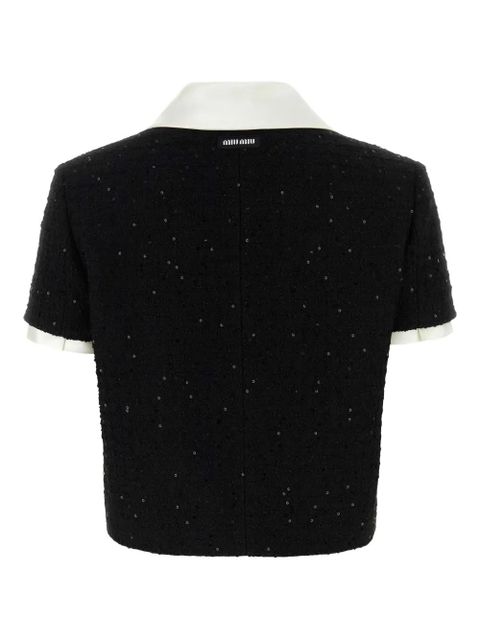 Miu Miu bouclé single-breasted jacket - Black - zdjęcie produktu nr 2