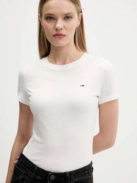 Tommy Jeans t-shirt bawełniany 3-pack damski kolor różowy DW0DW22175