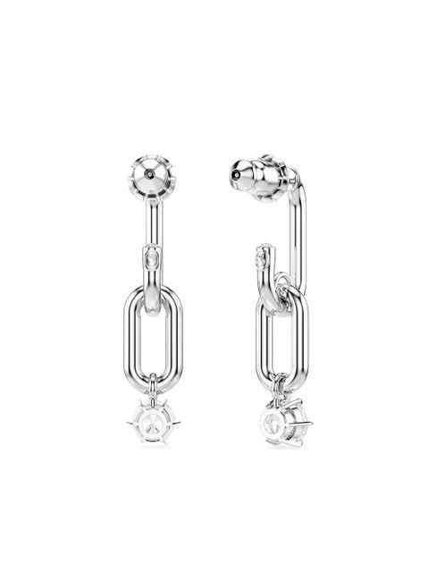 Swarovski Constella chain-link crystal earrings - Silver