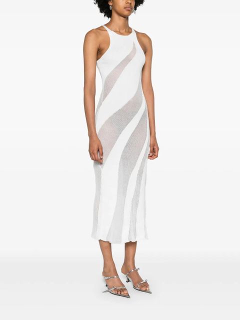 Isa Boulder Walking sheer-panels maxi dress - White - zdjęcie produktu nr 2